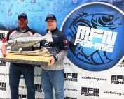 2019 MFN winners with trophy modeled like a walleye